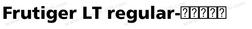 Frutiger LT regular字体转换